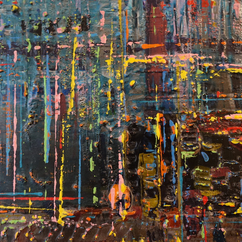 Macro detail: flecked field in colour, Nocturne, Harbour