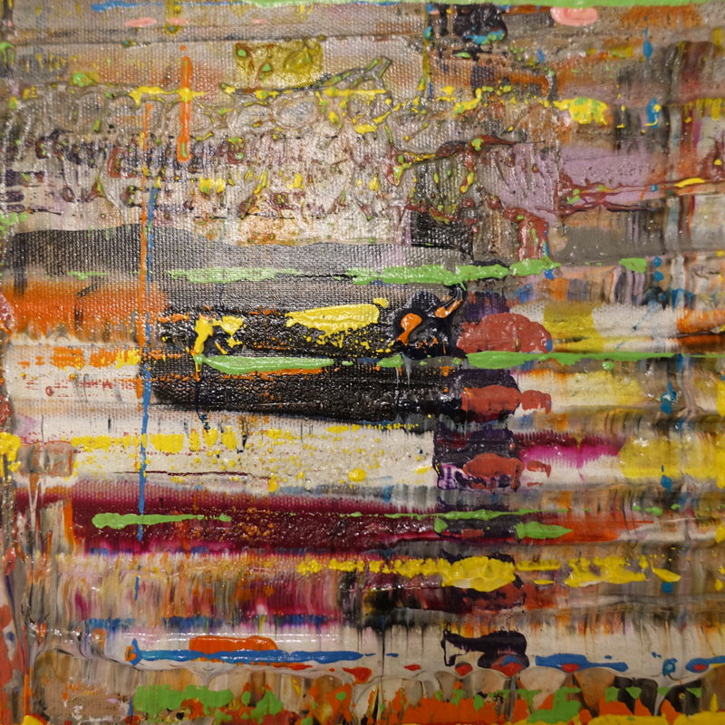 Macro detail: dark multicolour strata, Nocturne, Harbour