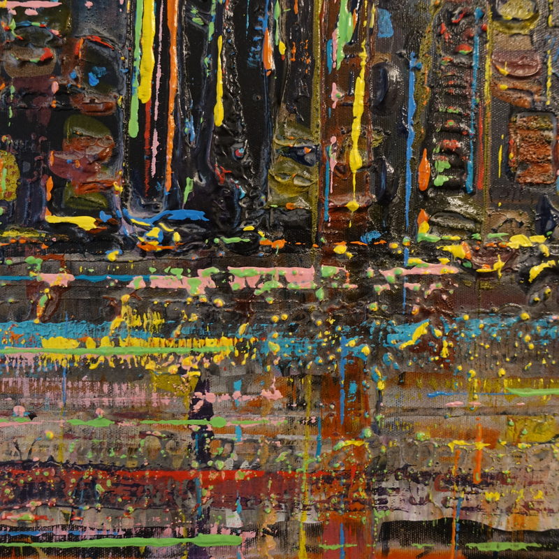 Macro detail: gold-flecked dark field, Nocturne, Harbour